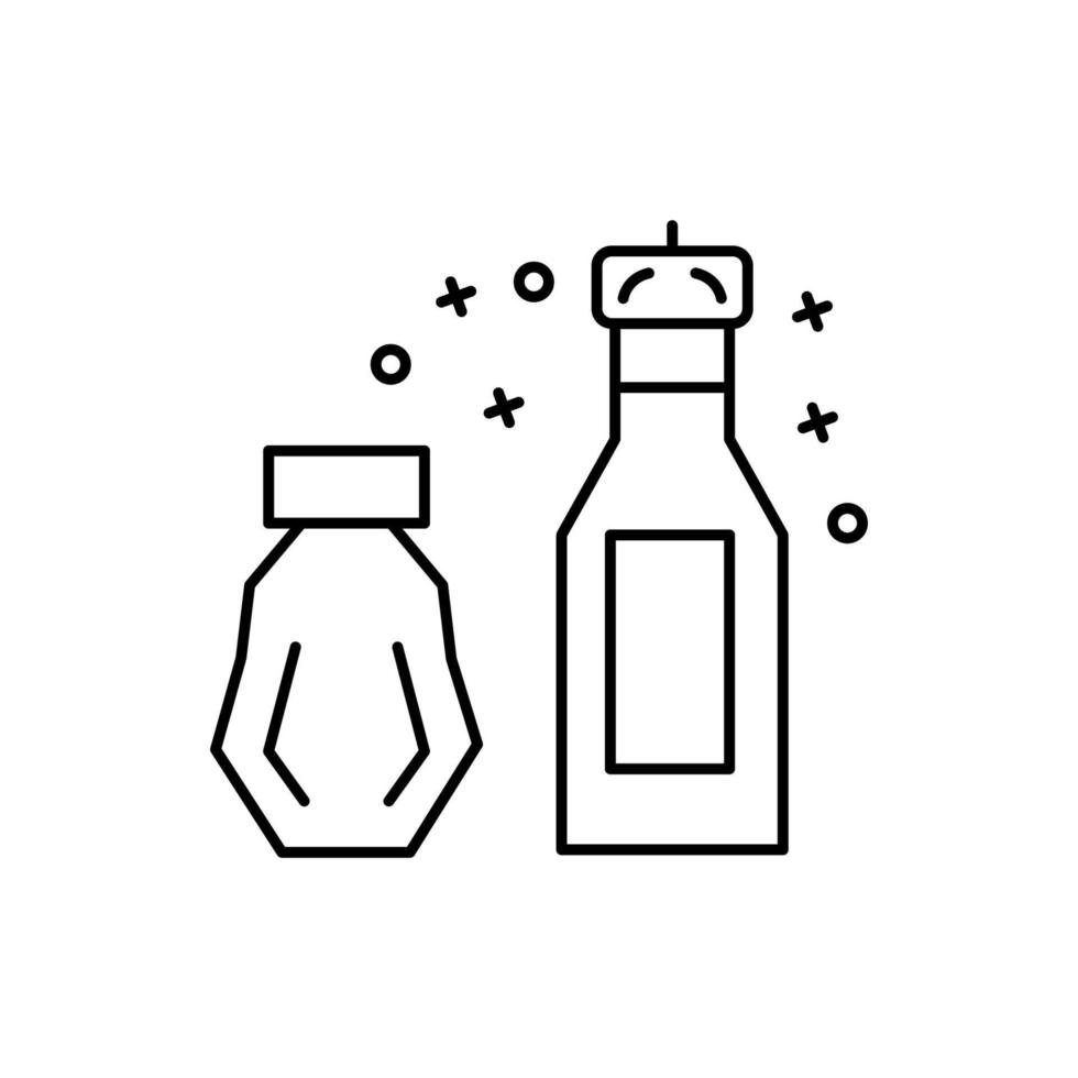 Condiments salt cook pepper vector icon