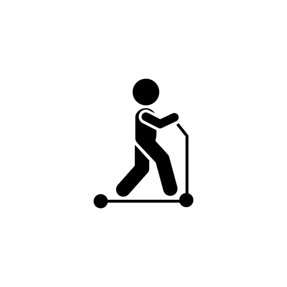 Children, educate, play, scooter, toy vector icon