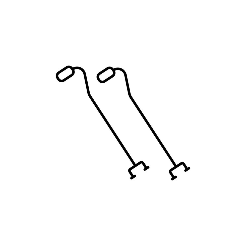 Cane crutch medical stick walking vector icon