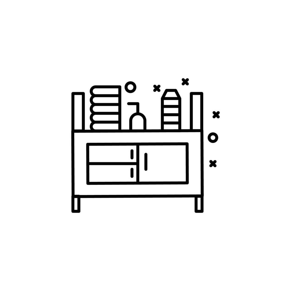 Closet spa wardrobe vector icon