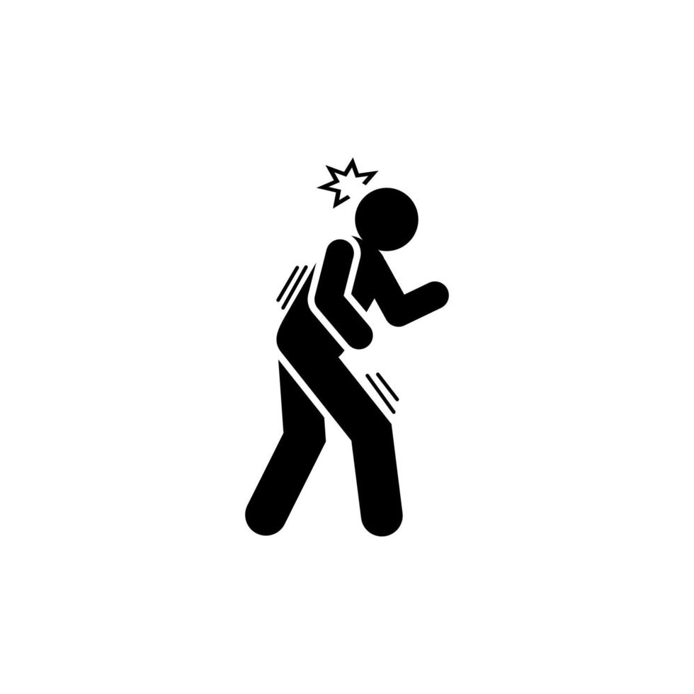 Man, aggressive, angry vector icon