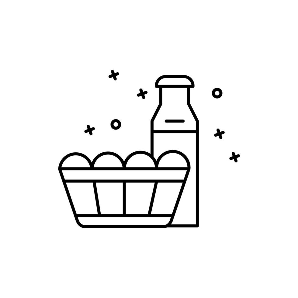 Dairy product food protein vector icon