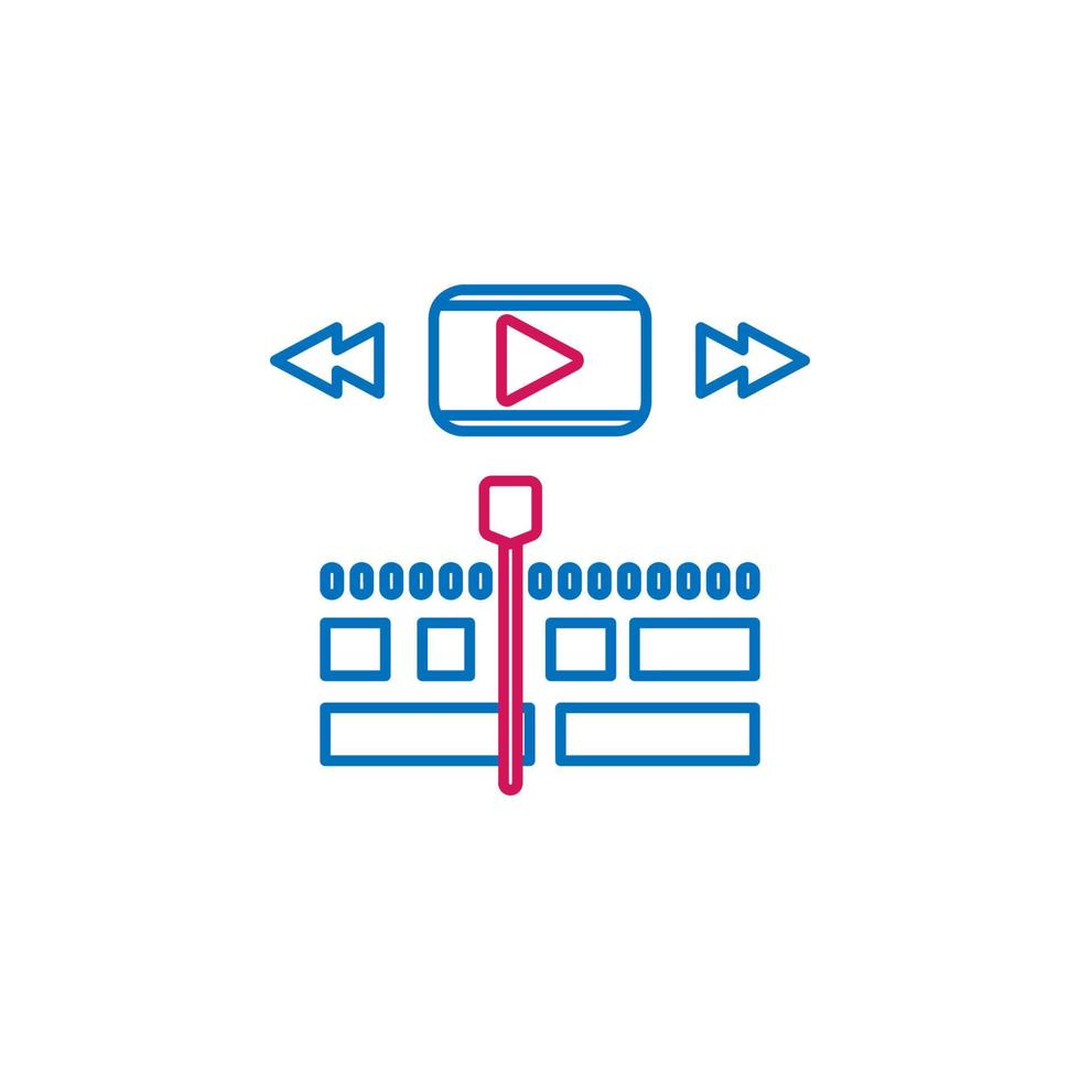 Video production, editing vector icon