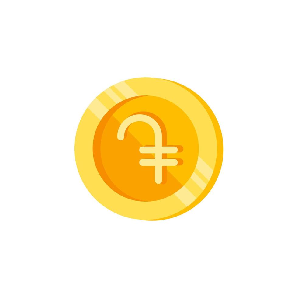 Dram, coin, money color vector icon