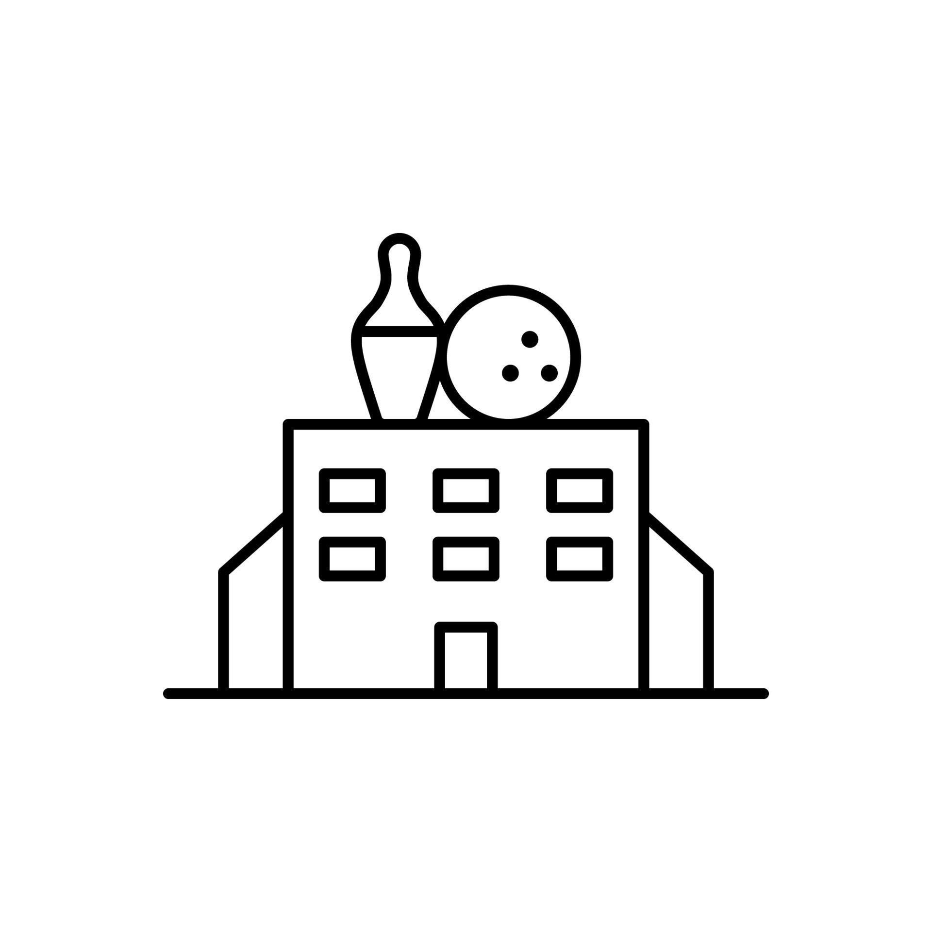 Bowling center building vector icon 22579356 Vector Art at Vecteezy