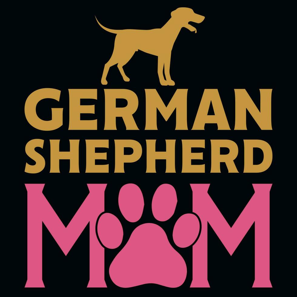 German shepherd tshirt design vector