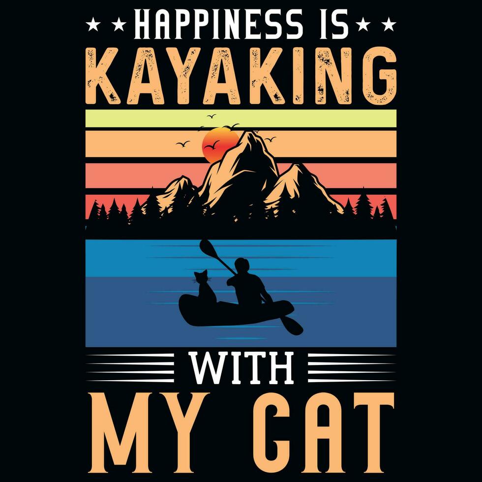 Kayaking graphics tshirt design vector