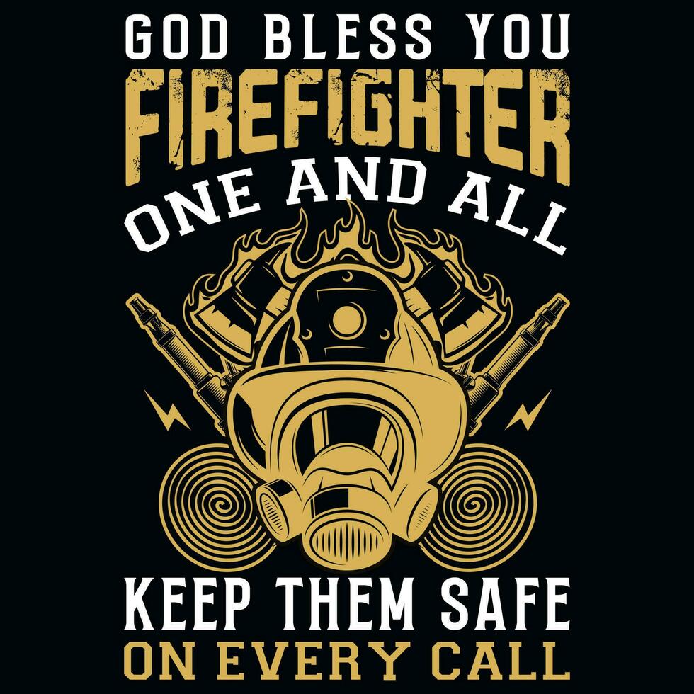 Firefighter tshirt design vector