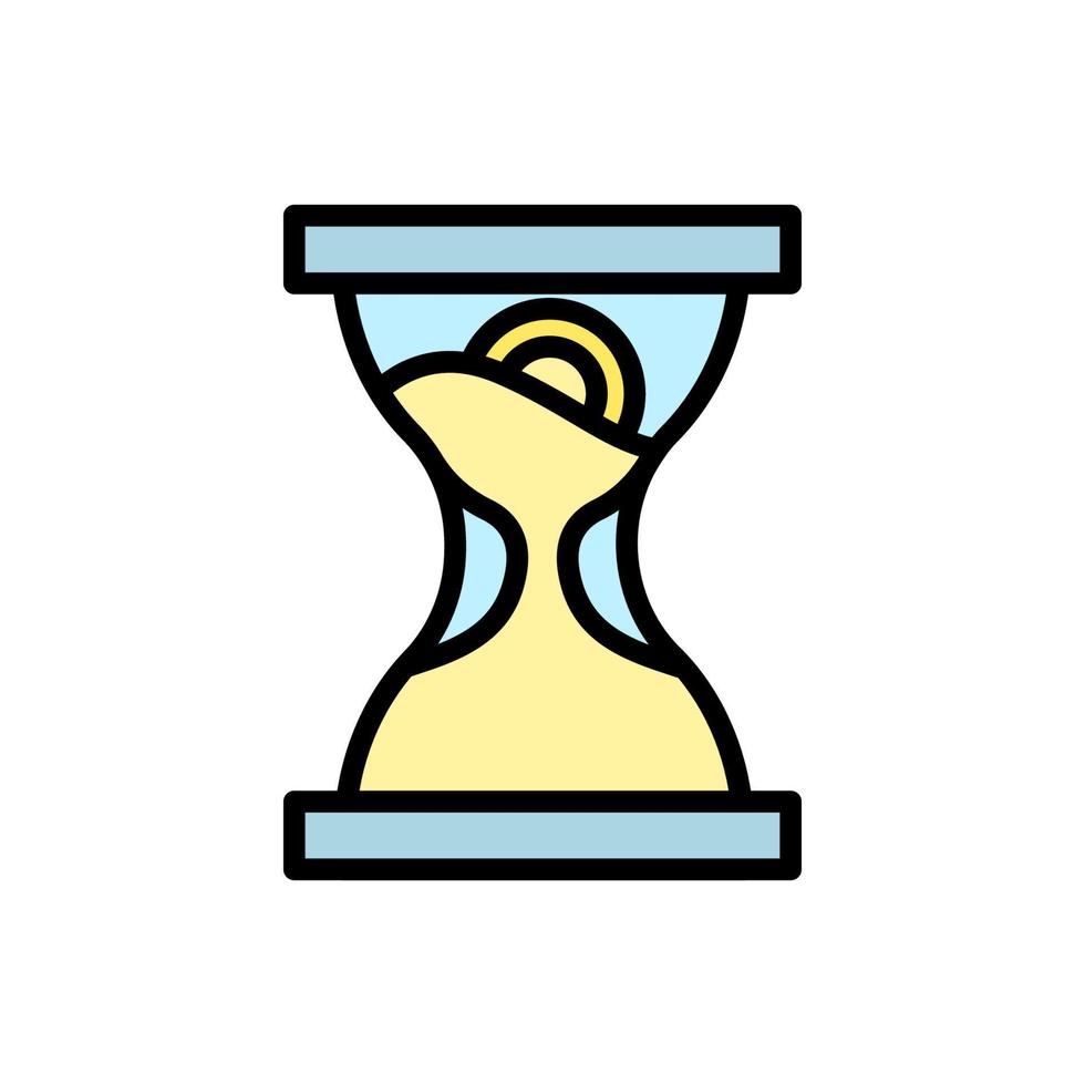 coin hourglass vector icon