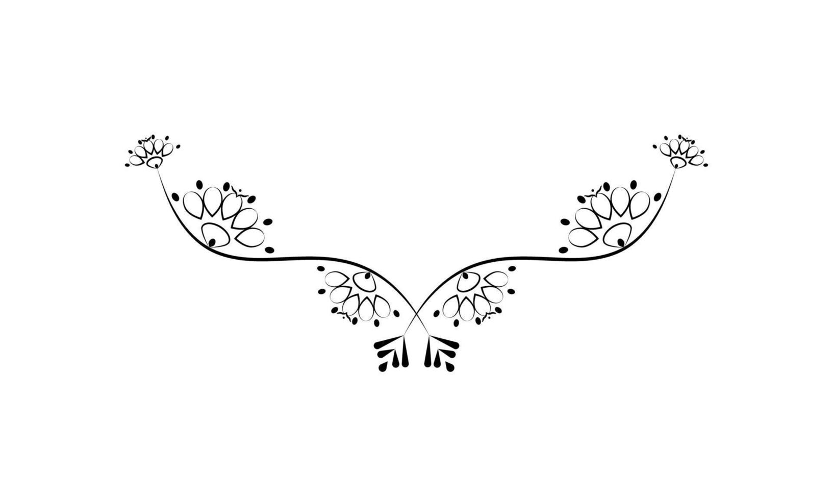 decorativo floral ornamento para texto vector icono
