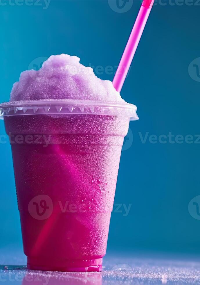 illustration of a pink slush ice photo