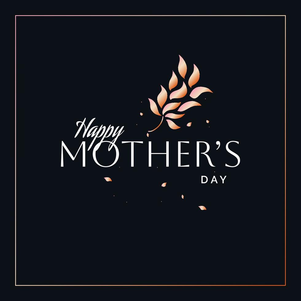 Happy Mother's Day Typography for Greeting Card or Poster Design with Flower Illustration vector