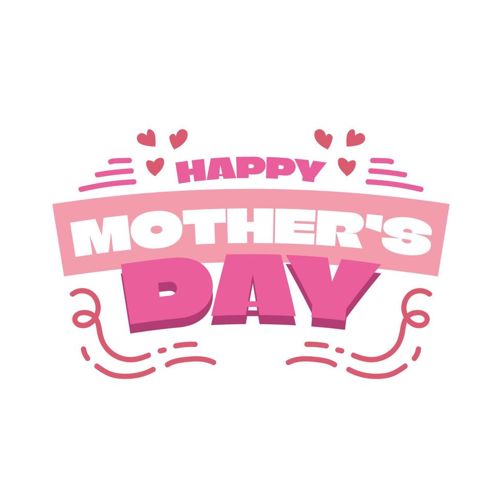 Happy Mother's Day Typography Design for Greeting Card, Poster or T-shirt Design vector