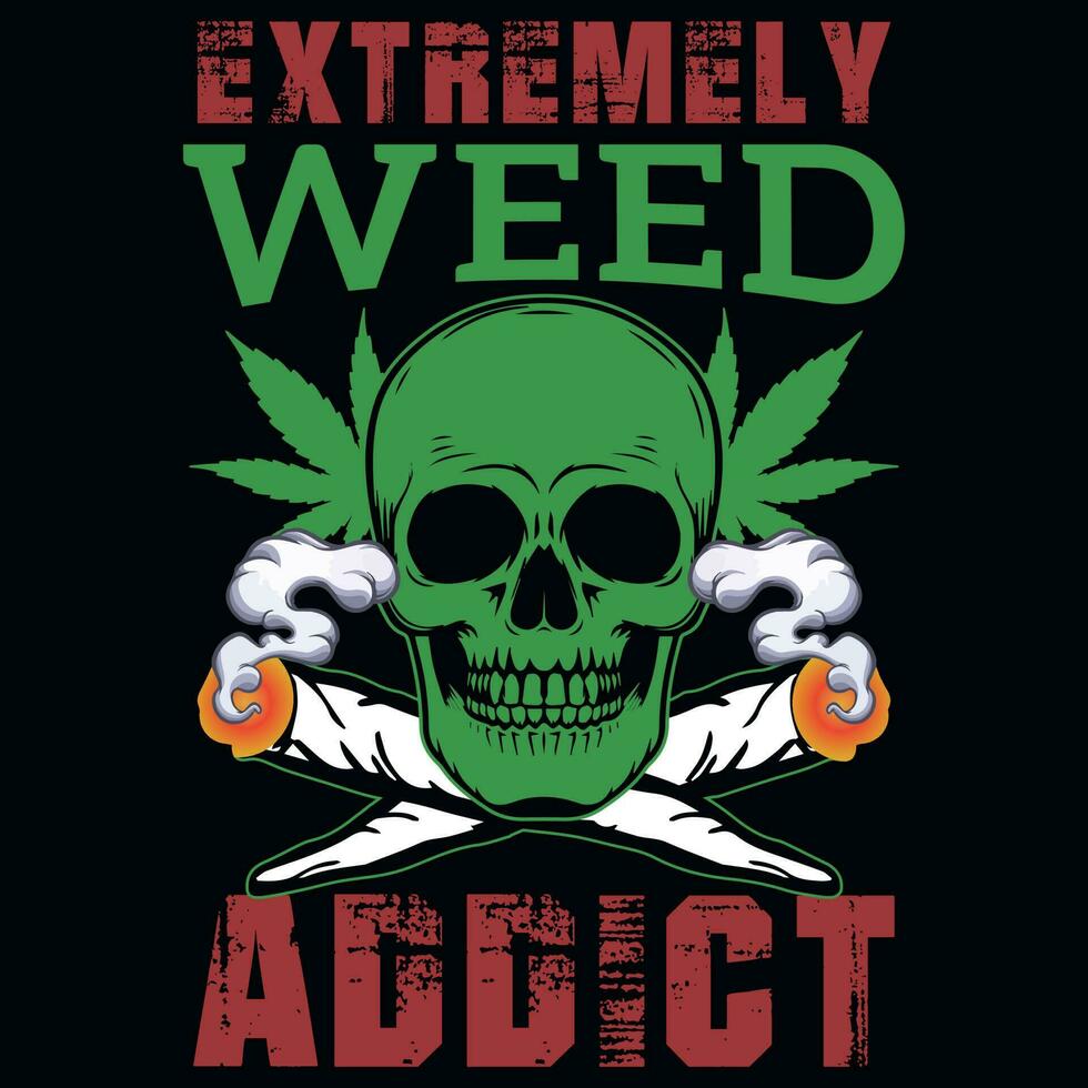 Weed graphics tshirt design vector