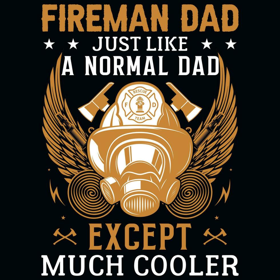 Firefighter tshirt design vector