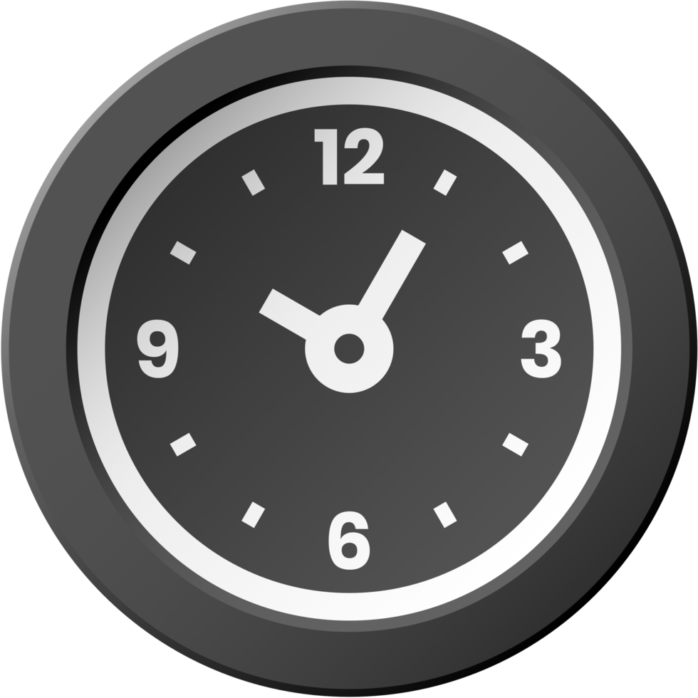 Modern gradient wall clock icon png