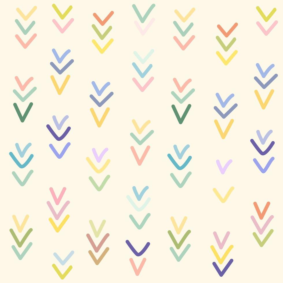 Template design.  hand drawn arrow shapes and doodle objects. colorful abstract. vector