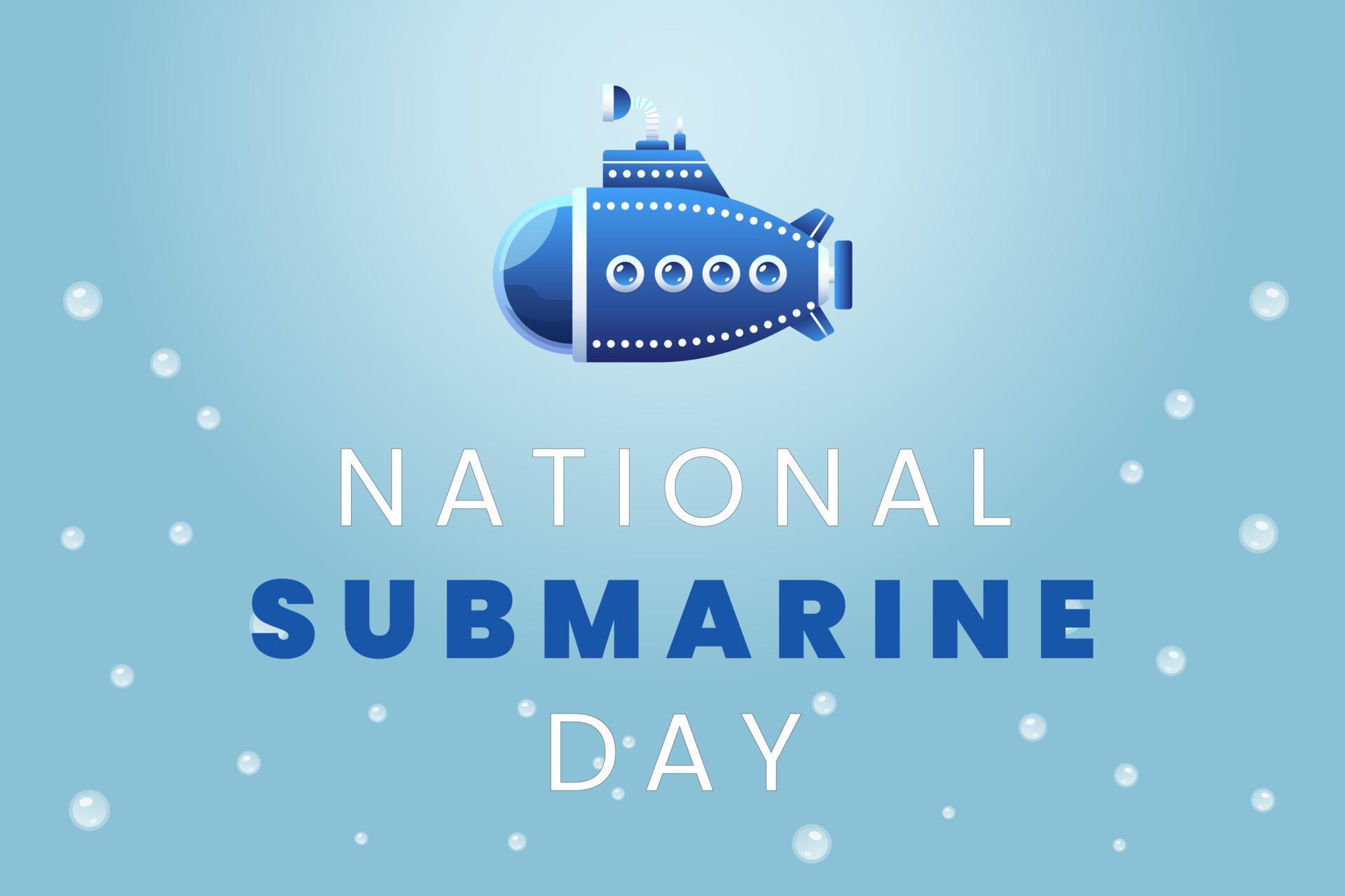 National submarine day at April 11 vector illustration good for
