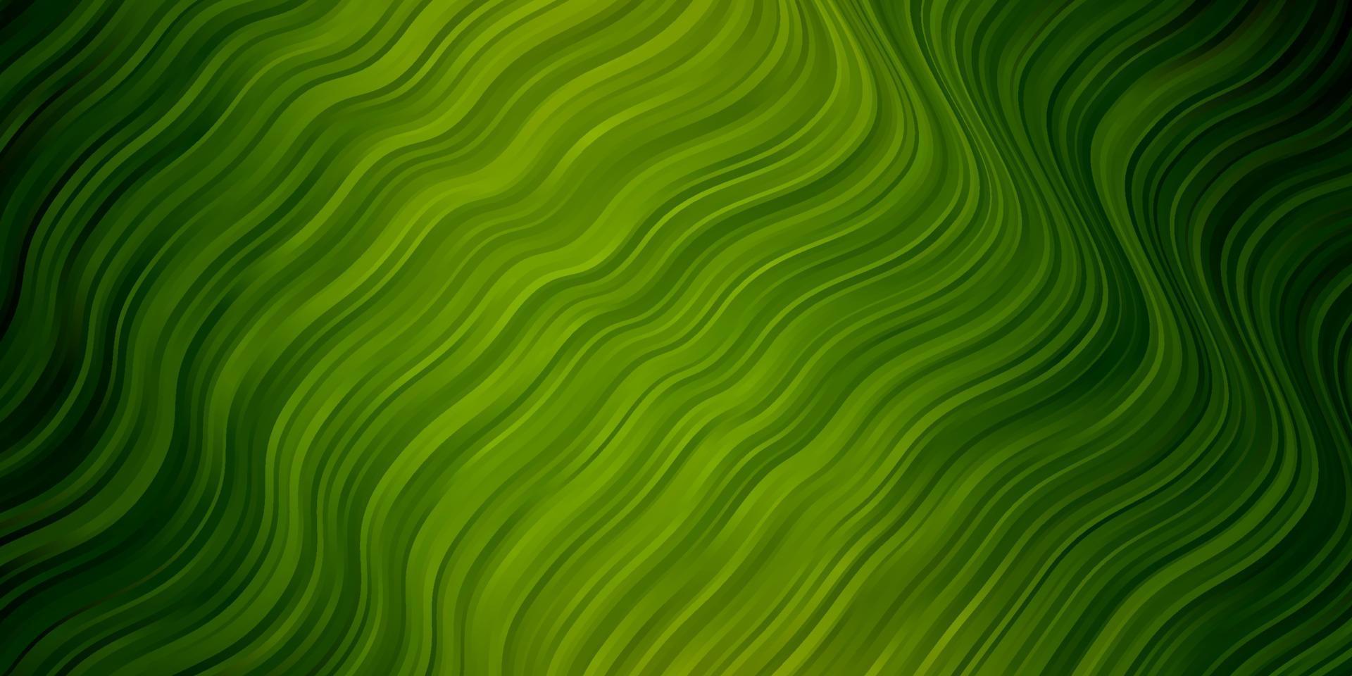 Light Green vector background with bent lines.