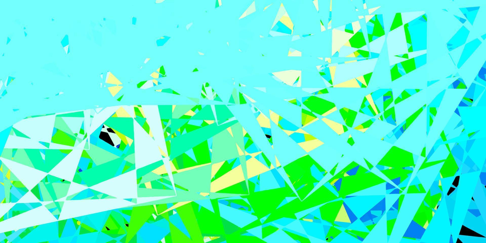 Light blue, green vector backdrop with triangles, lines.