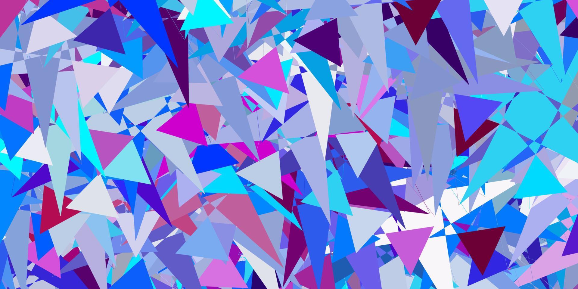 Light Pink, Blue vector texture with random triangles.