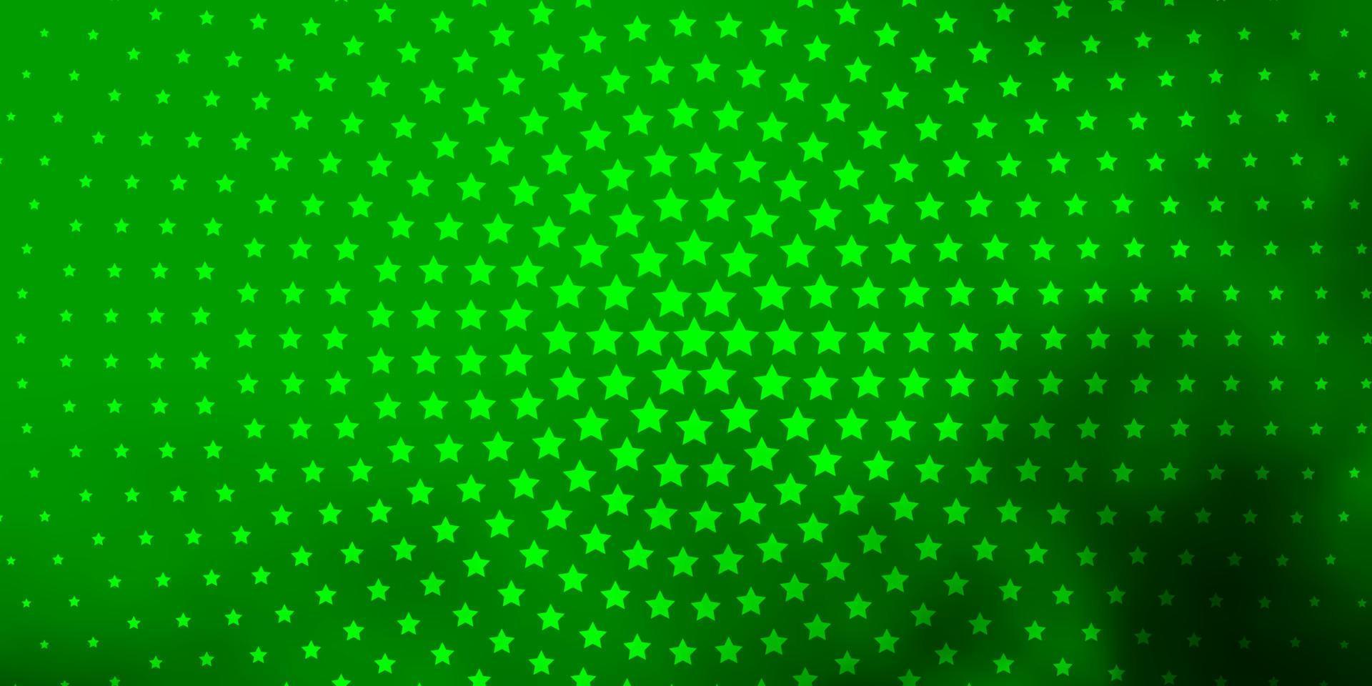 patrón de vector verde claro con estrellas abstractas.