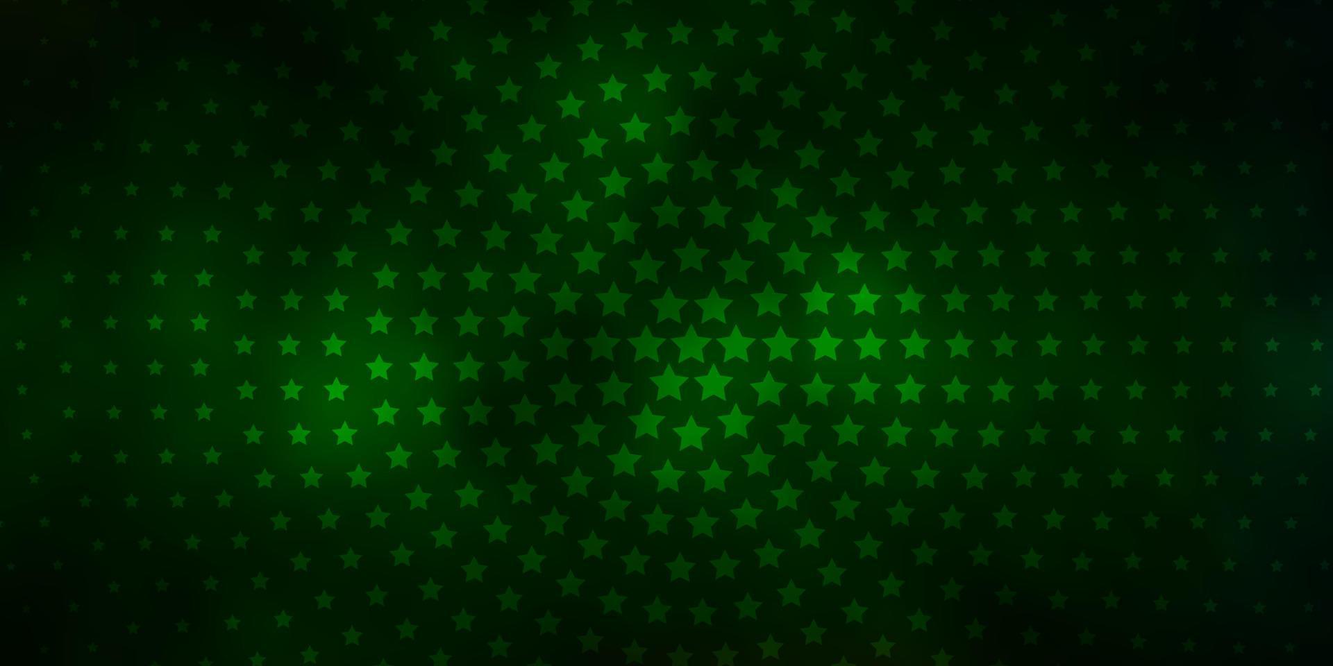 Dark Green, Red vector texture with beautiful stars.