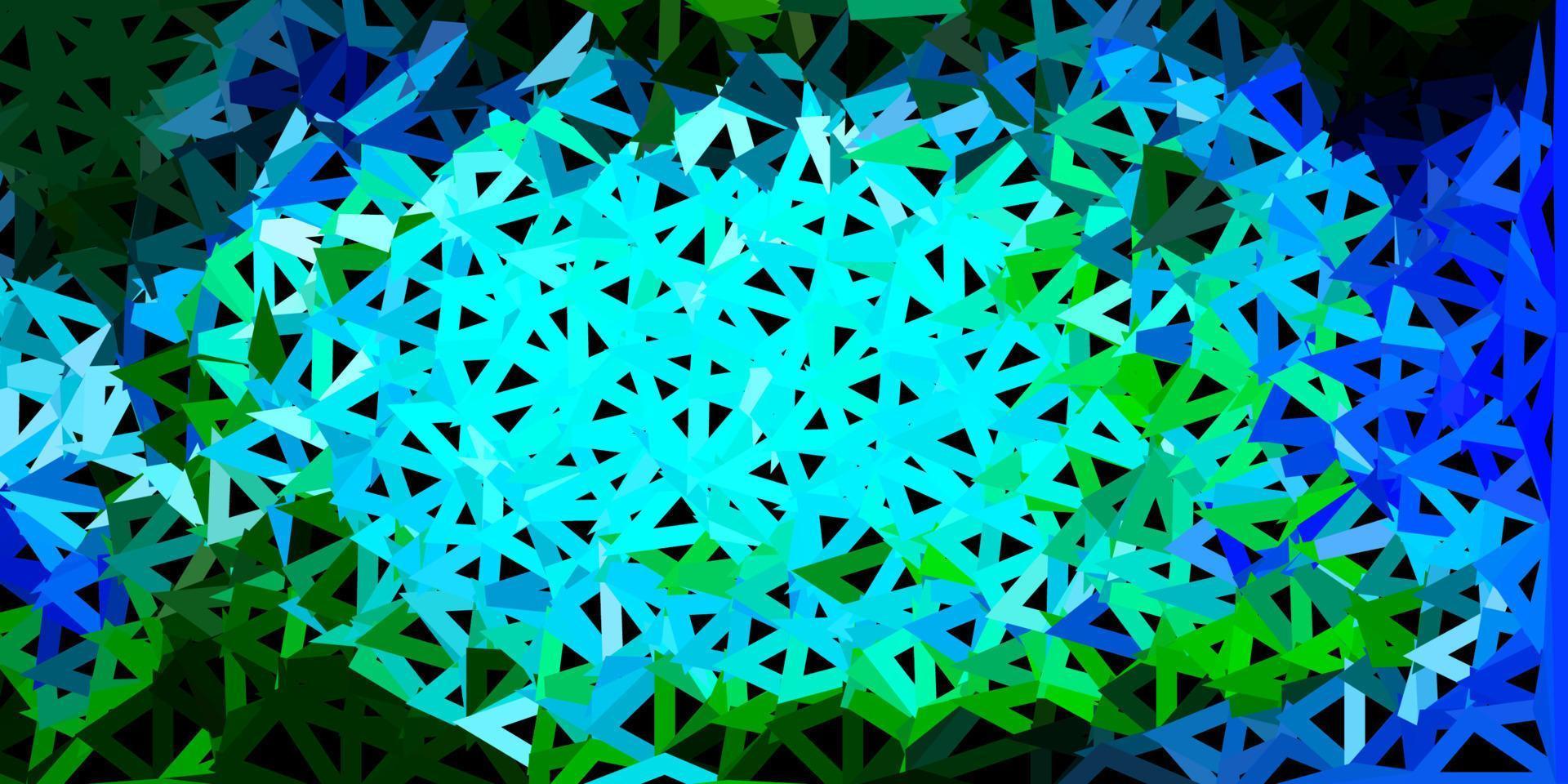 Light blue, green vector gradient polygon texture.