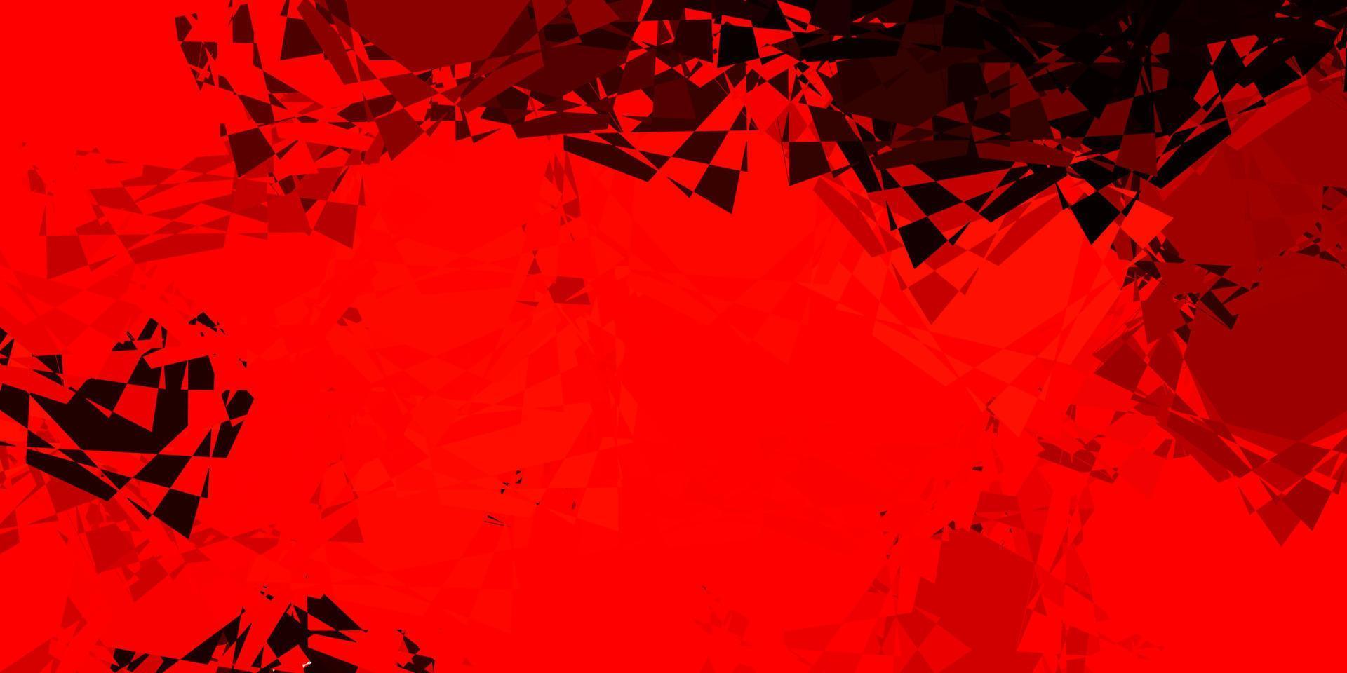 Fondo de vector rojo oscuro con formas poligonales.