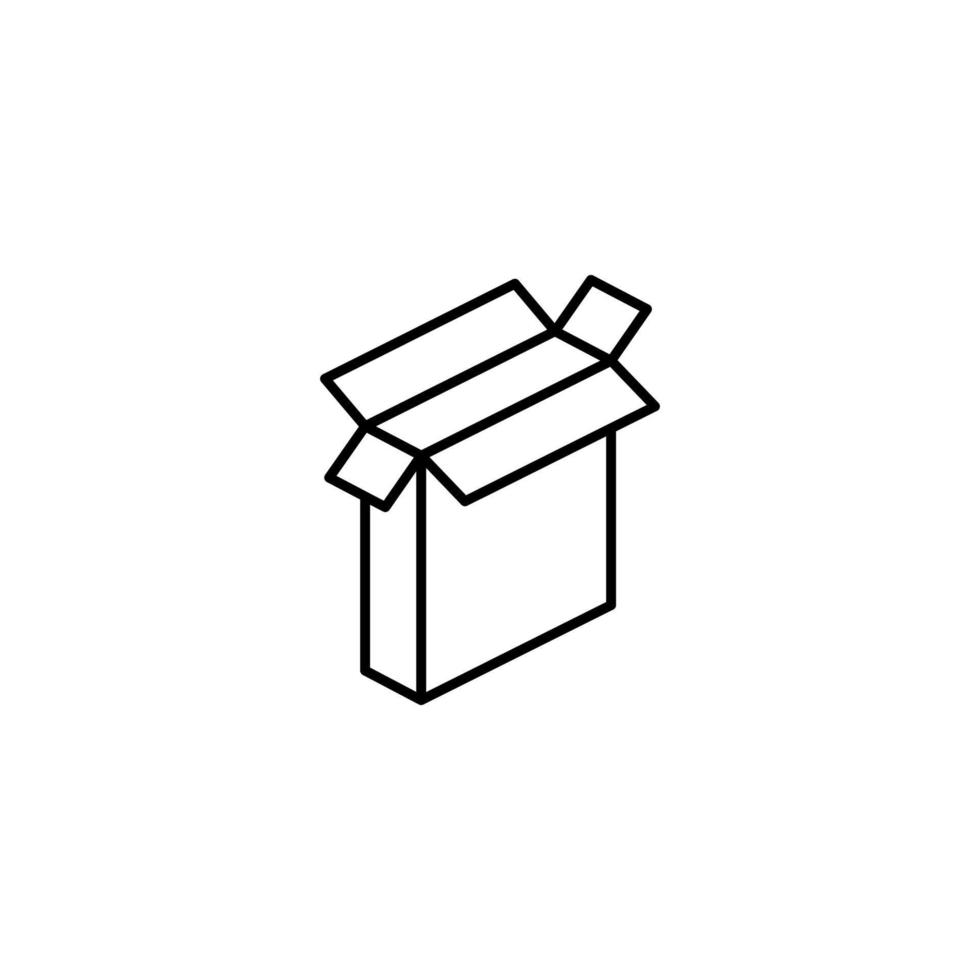 Box opened vector icon