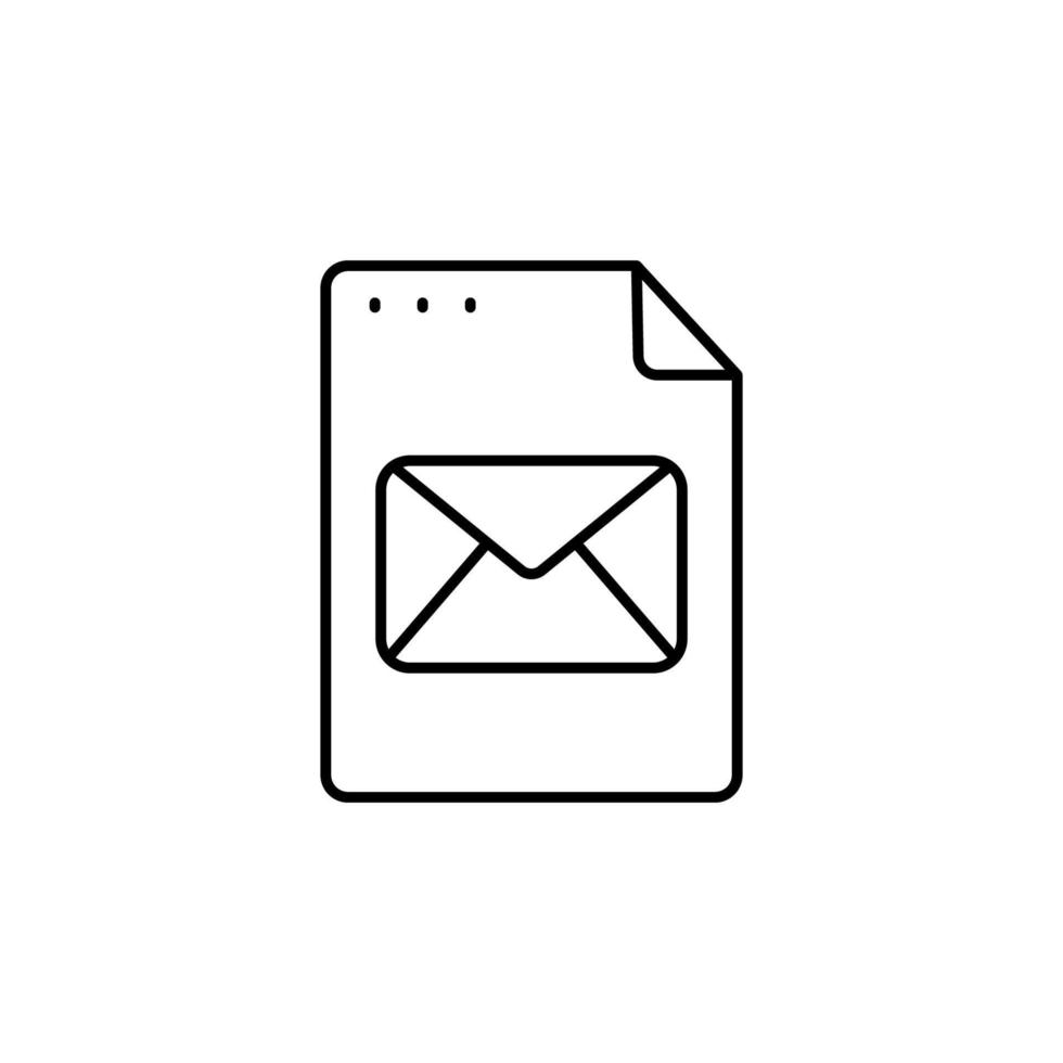 archivo, documento, correo vector icono