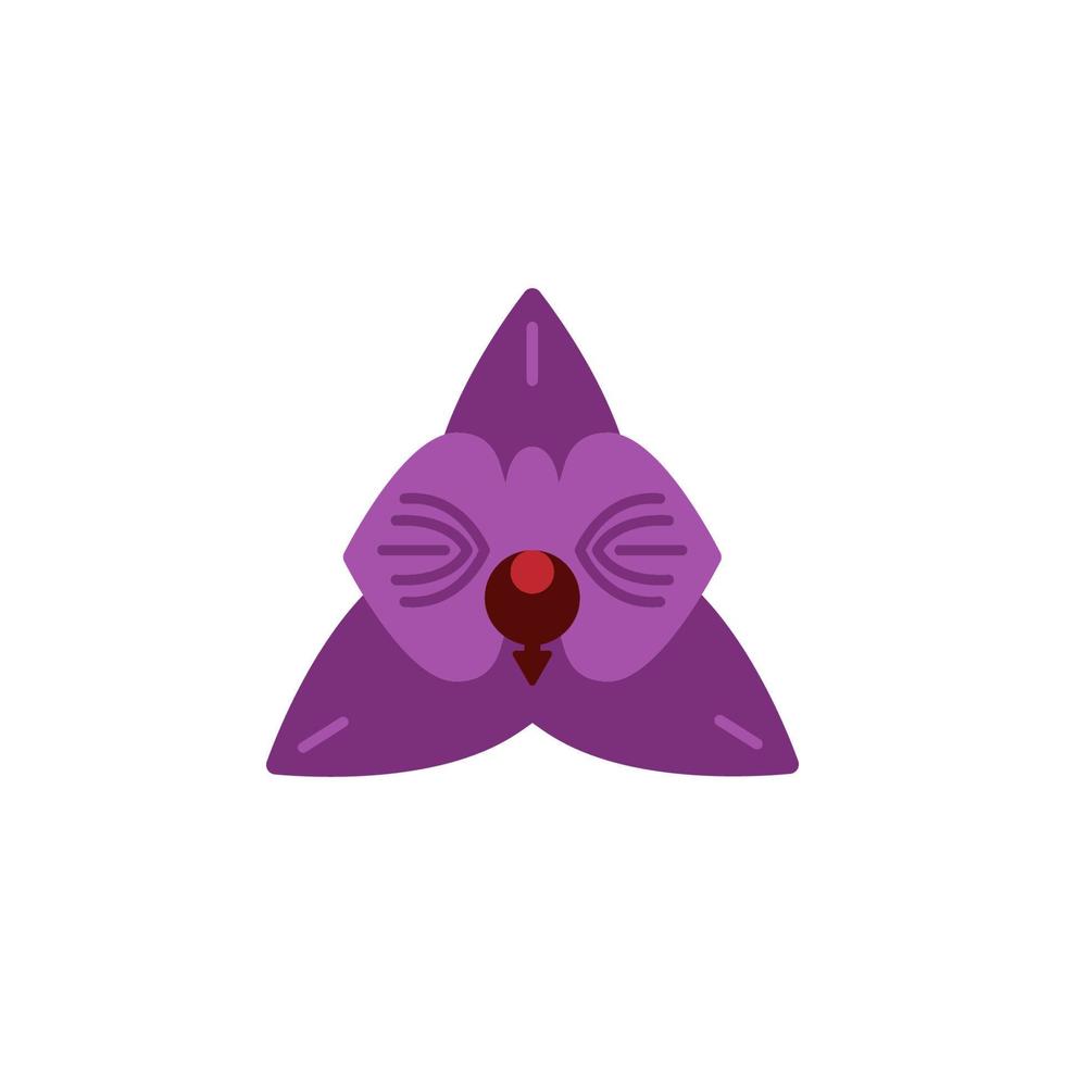 Herb, orchid vector icon