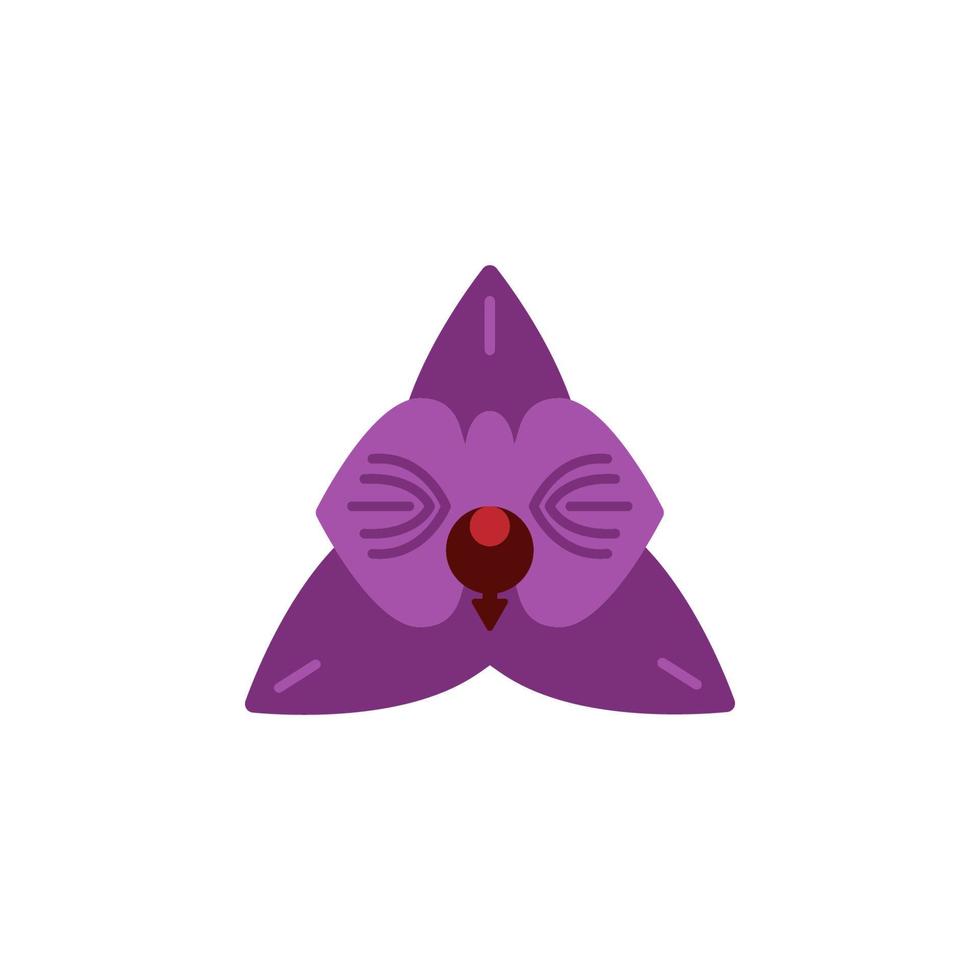 hierba, orquídea vector icono