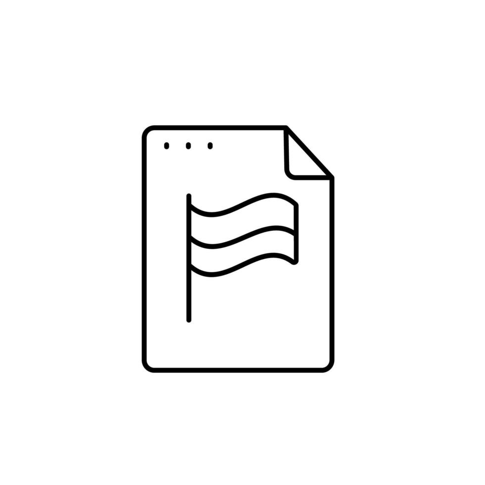 File, document, flag vector icon