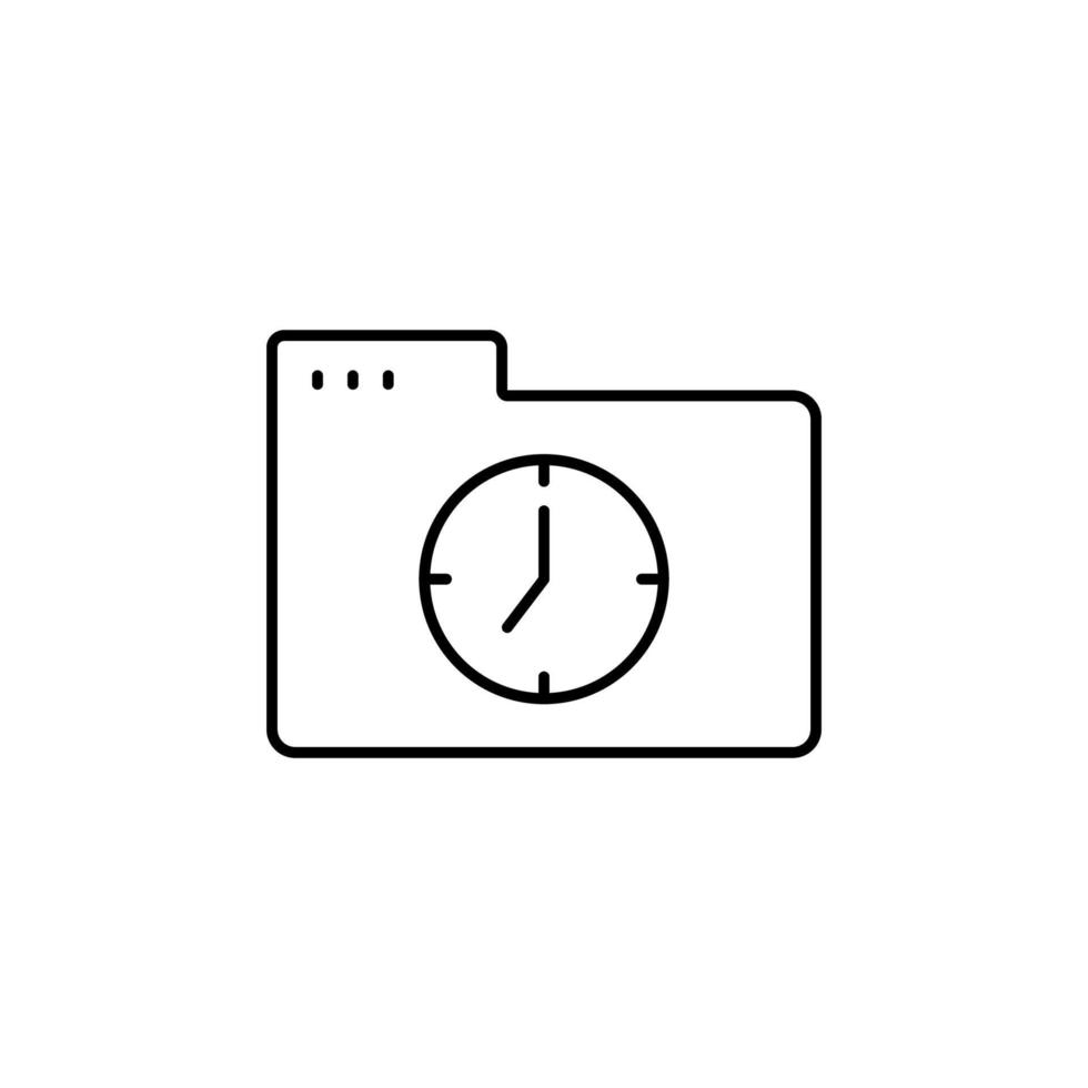 Folder clock vector icon