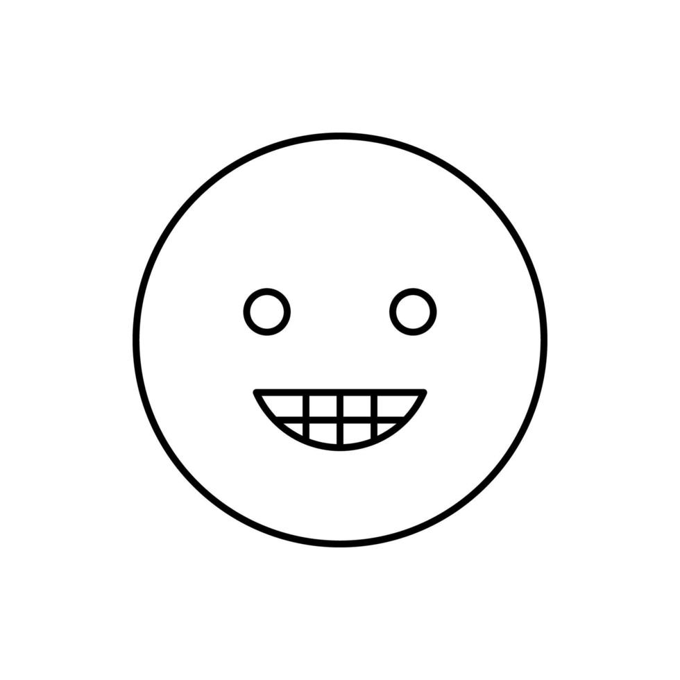 Smiling, teeth, emotions vector icon