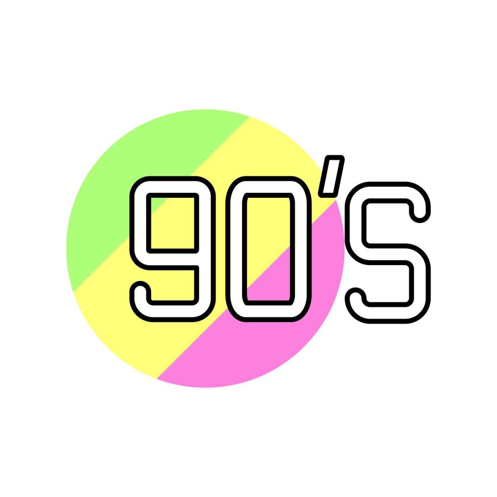 década el 90s vector icono