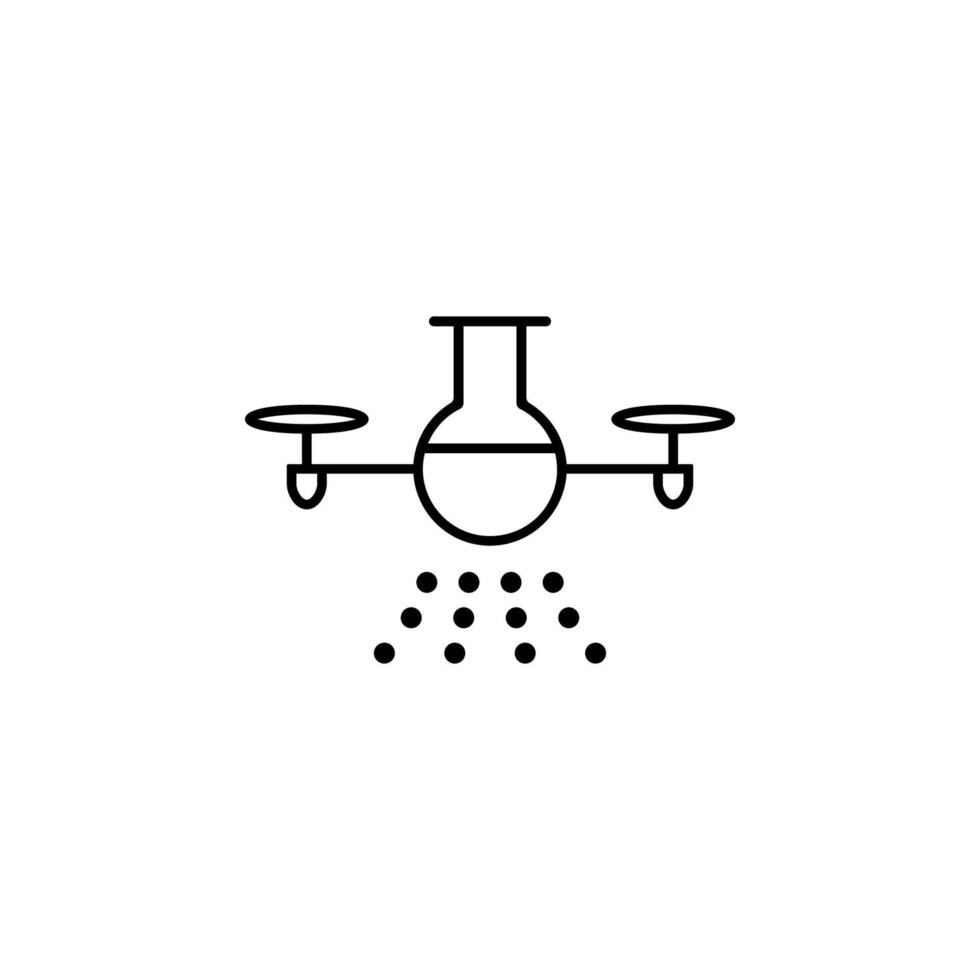 laboratory drone field outline vector icon