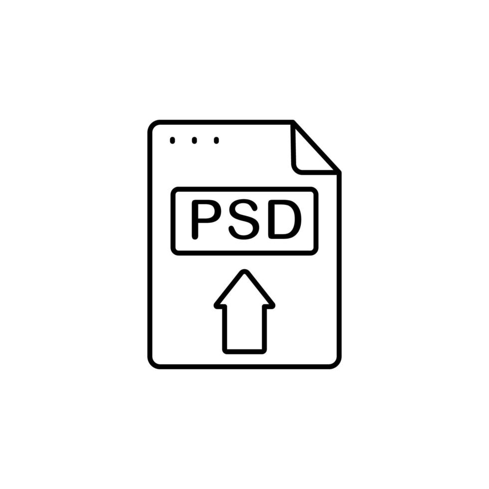 File, document, PSD vector icon