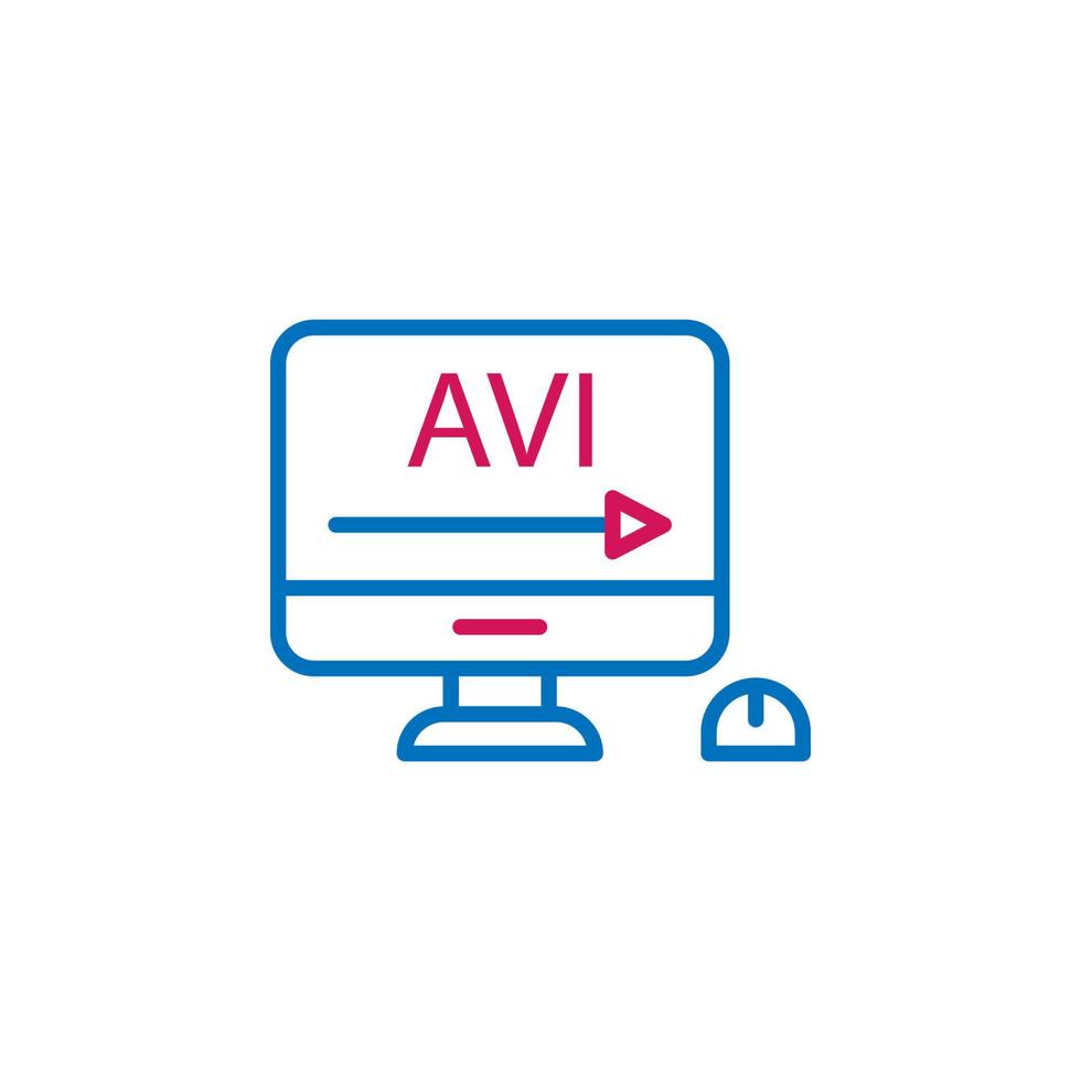 Video production, avi vector icon