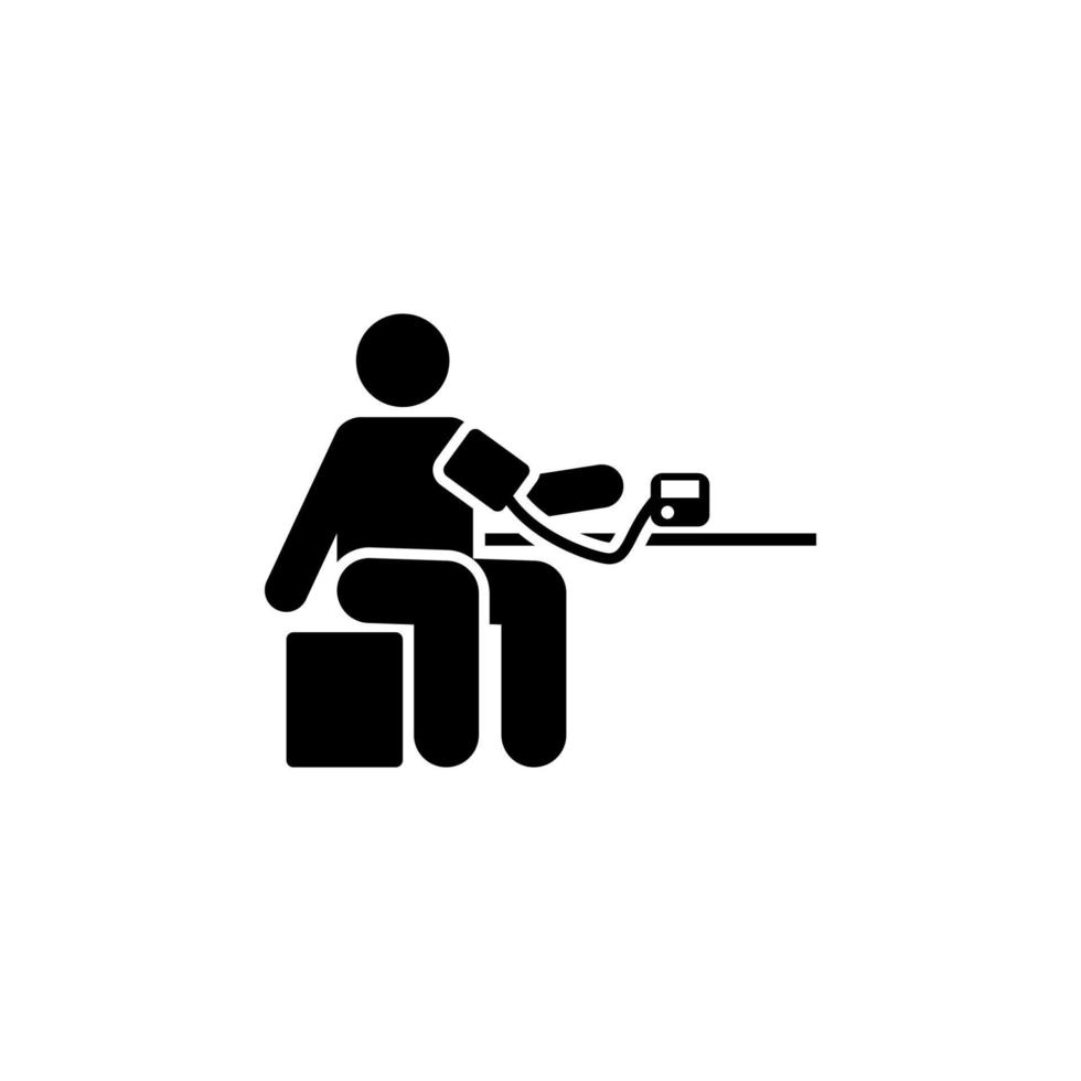 Blood pressure, man, medical, self vector icon