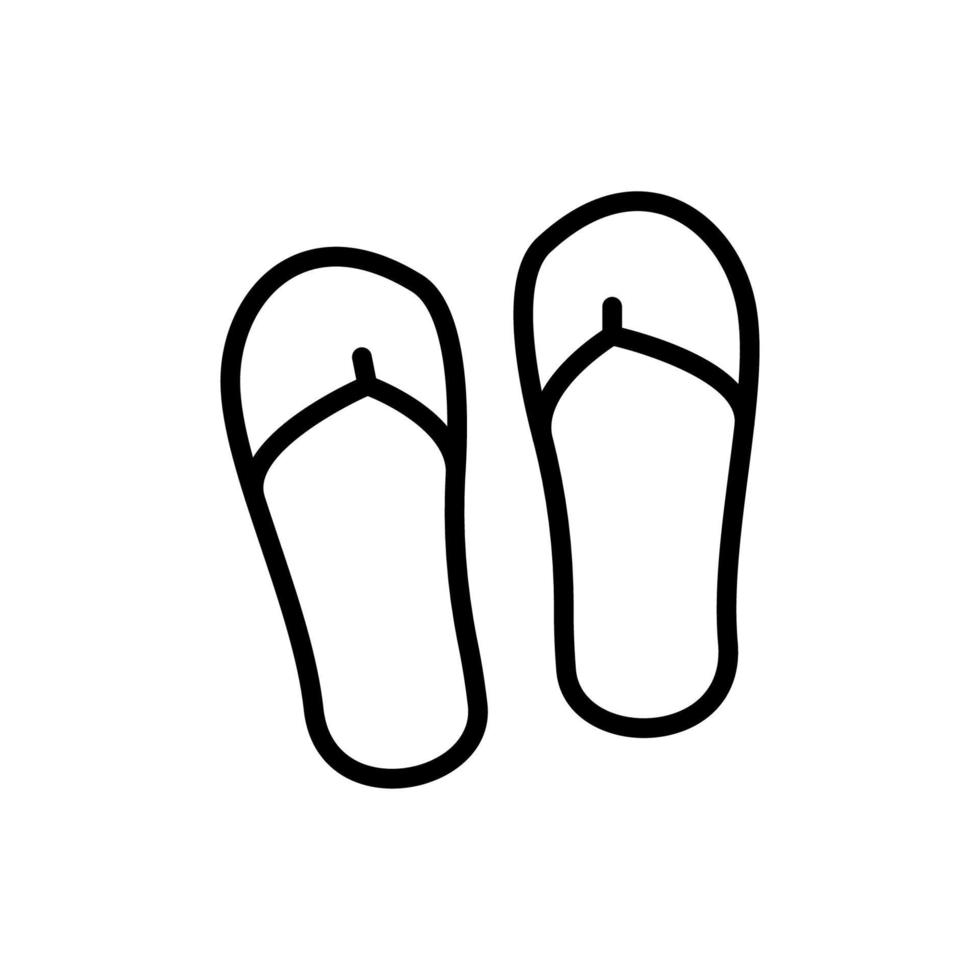 Slippers, shoes vector icon