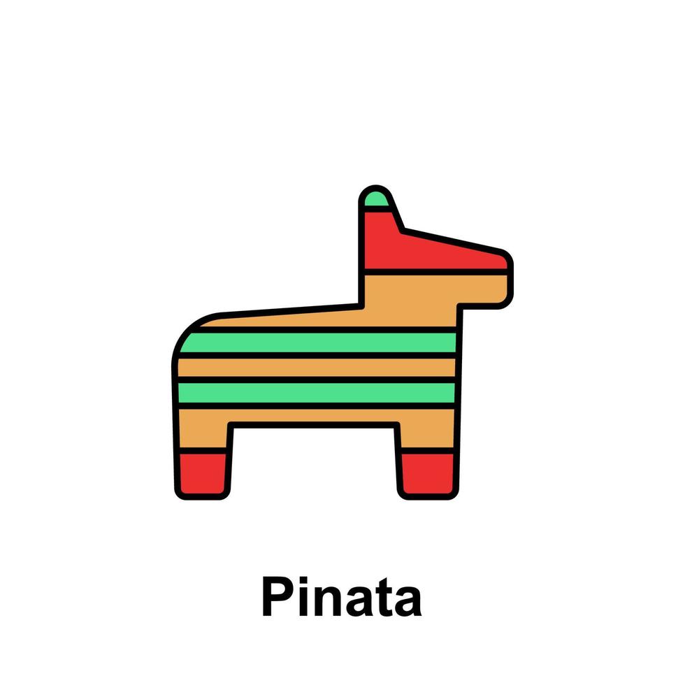 Pinata, horse vector icon