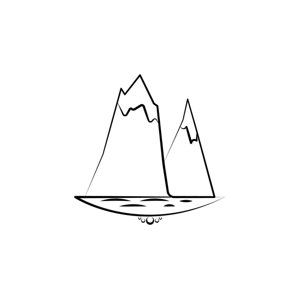 sea iceberg vector icon