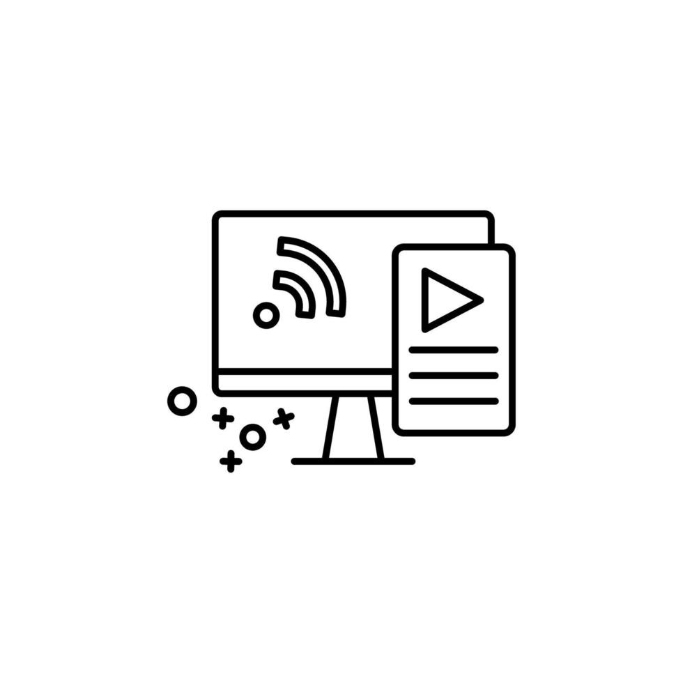 Play document computer vector icon
