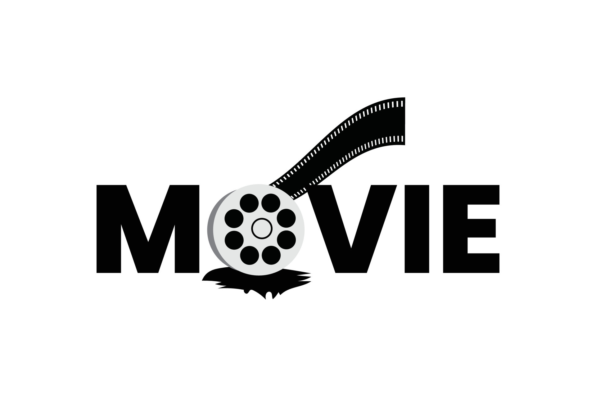 Movie media letter logo design vector illustration. 22580623 Vector Art