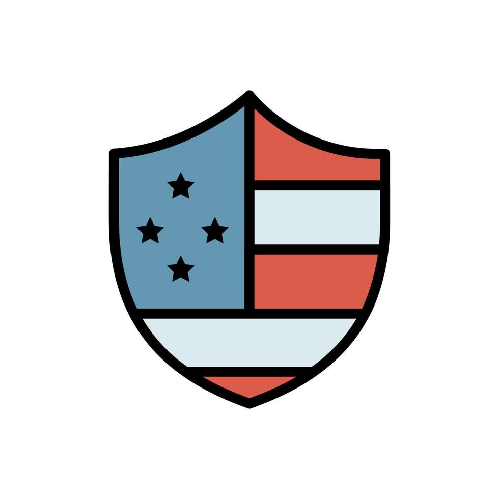 proteger Estados Unidos bandera vector icono