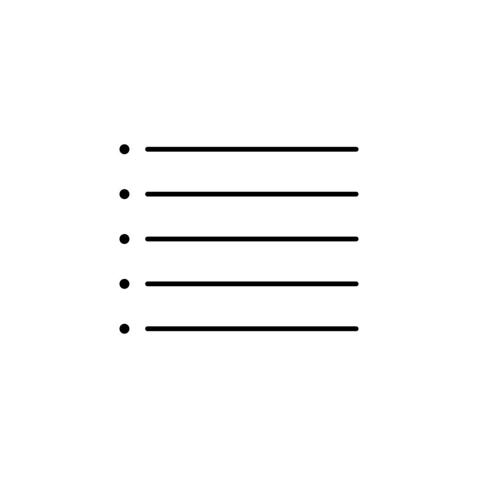 format, list, text vector icon
