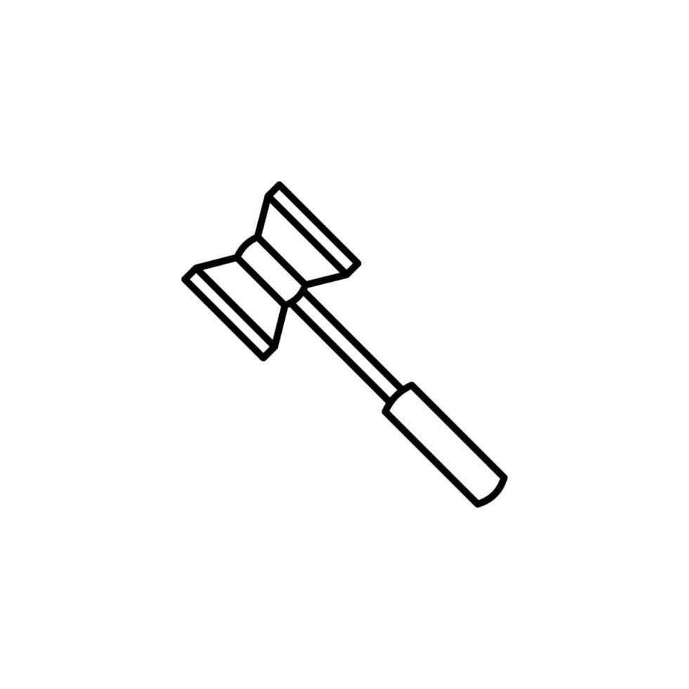 Medical hammer reflex vector icon
