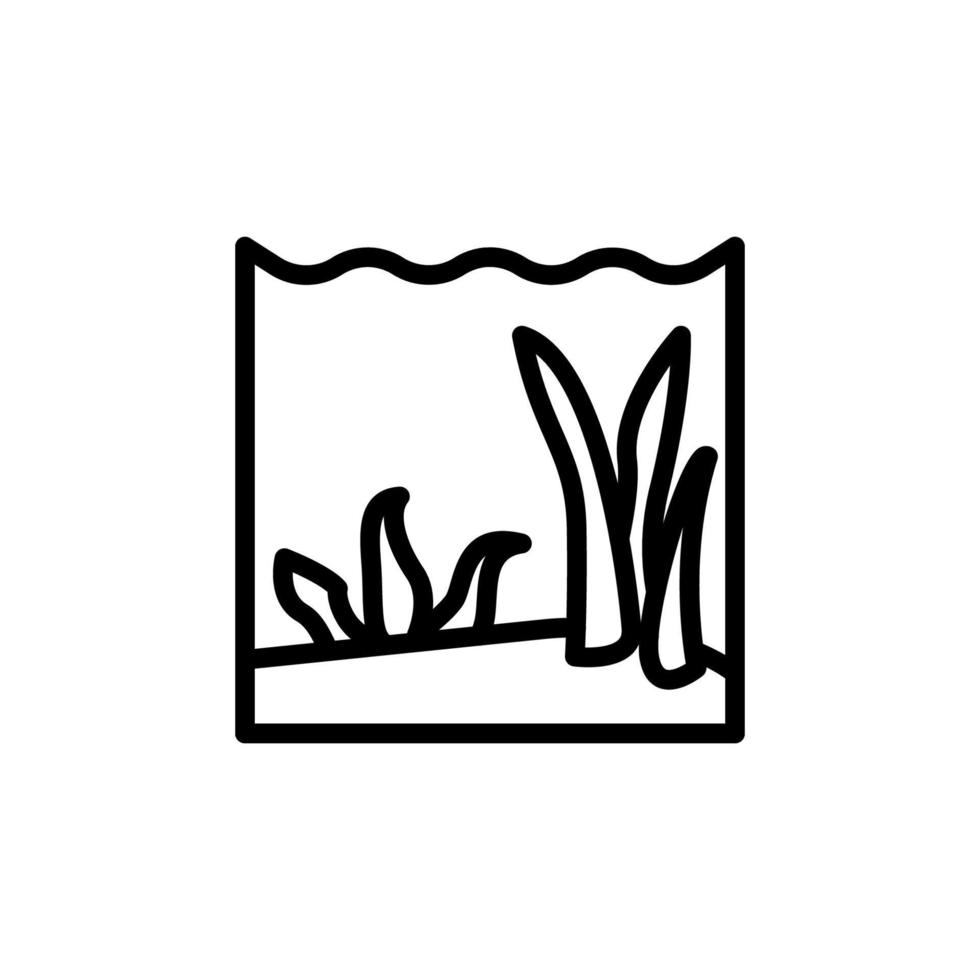 Seaweed, ocean vector icon